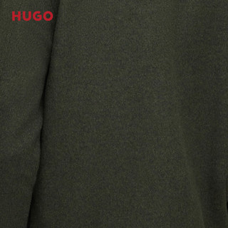 HUGO男士冬红色徽标标签宽大款外套衬衫 023-橄榄色 EU:M