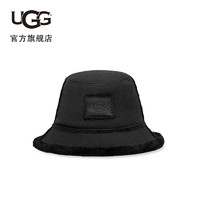 UGG女士休闲舒适帽子简约盆帽时尚渔夫帽 22601 BLK  黑色 S/M