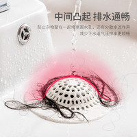 LEC 日本浴室毛发过滤网盖卫生间下水道过滤器厨房防堵塞漏水槽地漏贴