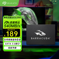 SEAGATE 希捷 256GB SSD固态硬盘SATA3.0接口 台式机笔记本电脑硬盘 读速高达540MB/s 希捷酷鱼