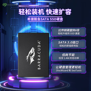 SEAGATE 希捷 256GB SSD固态硬盘SATA3.0接口 台式机笔记本电脑硬盘 读速高达540MB/s 希捷酷鱼