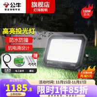 BULL 公牛 太阳能照明灯大功率照明灯超亮天黑自动亮工厂农村 150w(五台)