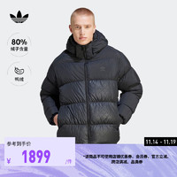 adidas阿迪达斯三叶草男装冬季600蓬运动保暖连帽鸭绒羽绒服 黑色 A/3XL