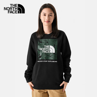 北面（The North Face）卫衣男女同款户外运动休闲针织套头衫|86Q0 JK3/黑色 L/175