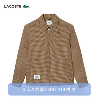 LACOSTE×TYLER法国鳄鱼男女同款格纹休闲外套BH3241 C50/棕色 XS/155