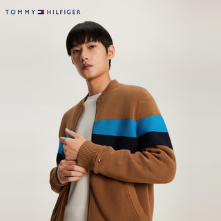 TOMMY HILFIGER男装双面穿拼色棒球领宽松飞行员外套33120 棕色0GY XS