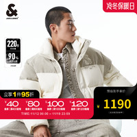 杰克·琼斯（JACK&JONES）基础简约舒适百搭休闲立领宽松羽绒服男装223412001 C02雾灰色 165/88A/XS