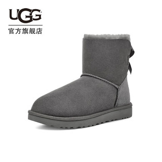 UGG女士经典贝莉舒适平底休闲蝴蝶结短靴雪地靴 1016501 GREY | 灰色 38