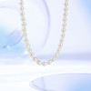 周六福 S925银珍珠项链 法式小米珠 链长40+3cm