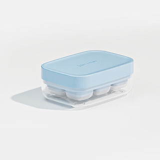 UYUK硅胶冰块模具家用冰箱制冰盒按压带盖冻冰块食品级迷你冰 颜色-硅胶软底-6格单个装