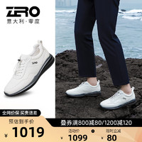 零度Zero男鞋运动鞋男舒适百搭厚底增高透气低帮休闲鞋子男 白色 42
