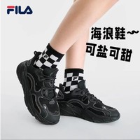 抖音超值购：FILA 斐乐 情侣款海浪鞋|2023爆款推荐老爹鞋时尚潮流厚软底运动鞋