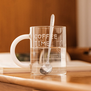 摩登主妇原创挂耳咖啡杯耐高温玻璃水杯大容量刻度杯家用喝水杯子