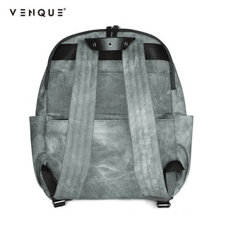 VENQUE范克双肩包男大容量旅行背包女户外通勤包电脑包书包灰