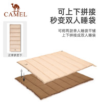 88VIP：CAMEL 骆驼 户外睡袋大人便携式加厚防寒保暖冬季成人隔脏可拼接露营睡袋