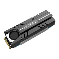 零度世家 M.2硬盘散热器 M2 2280固态硬盘散热风扇PCIE NVME SSD散热片散热马甲 灰色