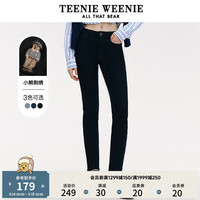 Teenie Weenie小熊牛仔裤修身弹力紧身长裤子铅笔裤女夏季 黑色 165/M