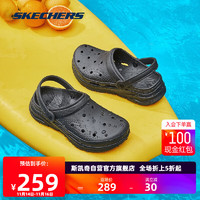 斯凯奇泡泡鞋丨Skechers夏季洞洞鞋女沙滩踩屎感拖鞋男增高防臭透气