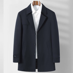 romon罗蒙风衣男中长款春商务休闲上衣春秋装外套上衣