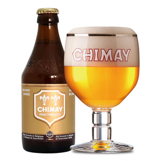 CHIMAY 智美 啤酒礼盒 精酿 啤酒 330ml*4瓶+酒杯一支 礼盒装 比利时原瓶进口