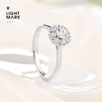 Light Mark 小白光 LightMark小白光群镶系列18K金群镶钻戒女新款手捧花结婚求婚戒指