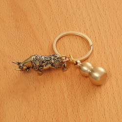 佳佰佳2024年牛气冲天创意钥匙扣挂件挂饰好寓意