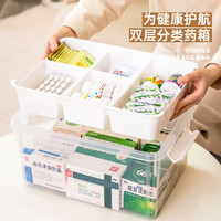 Citylong 禧天龙 多功能药品收纳盒双层家用大容量医药箱