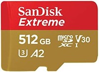 SanDisk 闪迪 512GB Extreme microSDXC UHS-I 存储卡带适配器 - 高达 190MB/s