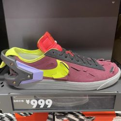 nike 耐克 blazer acronym男女联名酒红机能风休闲板鞋dn2067-600