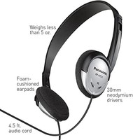 Panasonic 松下 电器 头戴式耳机 轻便 兼容电视电脑手机 黑色 RP-HT21