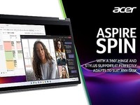 acer 宏碁 Aspire 3 旋转 A3SP14-31T 14 英寸可转换笔记本电脑 - (i3-N305,8 GB 128 GB 固态,1920 x 1200 触摸屏