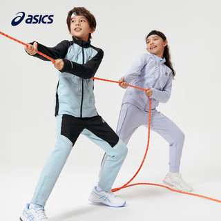 asics/亚瑟士童装男女中大童印花加厚保暖梭织羽绒服 1406蓝色 140cm