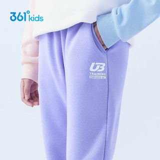 361°儿童童装通码男女童针织加厚长裤  紫160
