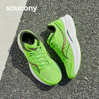 Saucony索康尼啡速3跑步鞋男马拉松竞速训练缓震运动鞋绿金45