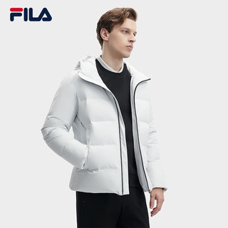 斐乐FILA 男士羽绒服基础休闲舒适保暖连帽上衣 幻影灰-GY 180/100A/XL