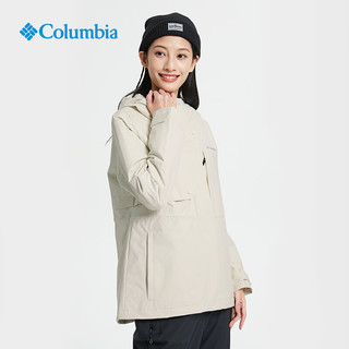 哥伦比亚（Columbia）秋冬女户外运动夹克防水冲锋衣外套WR4333 卡其色214 S