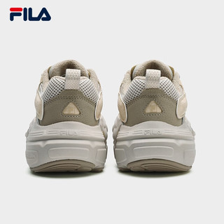 FILA 斐乐 女鞋ET WE复古运动鞋2023冬加绒异行鞋休闲鞋老爹鞋 银云灰/夏威夷果黄-SM 36