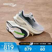 Saucony索康尼SHIFT FLOW凌迅缓震回弹跑鞋男女秋冬简约通勤运动鞋男 灰兰4 38.5