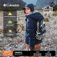 Columbia哥伦比亚户外女子穿行拒水金点鹅绒700蓬羽绒服WR4934 472远山蓝 M(160/84A)