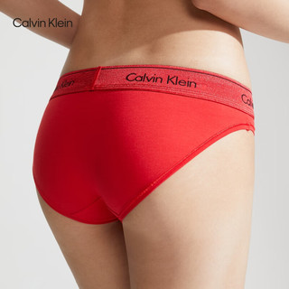 Calvin Klein内衣【摩登引力带】女新年红比基尼三角内裤QF7451AD XAT-夕阳红 XS