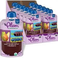 Plum Organics |第二阶段 |婴儿食品 [6 个月以上] （12 件装） 包装可能有所不同