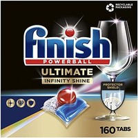 finish 亮碟 Ultimate Infinity Shine 洗碗机洗碗凝珠，80 Tabs x 2 组合装，共 160 Tabs（Ultimate &Quantum Infinity Shine 新老包装随机发货）