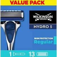 Wilkinson Sword Hydro 5 男士皮肤保护 常规 剃须刀手柄 + 13 个刀片补充装