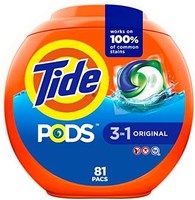Tide 汰渍 PODS 洗衣液 肥皂 PODS，效果很好(HE)，原香，81片