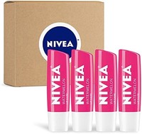 NIVEA 妮维雅 西瓜唇部护理 - 有色唇膏,打造美丽柔软的双唇 - 4 件装