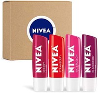 NIVEA 妮维雅 水果系列有色润唇膏，0.17 盎司 / 支，4支装