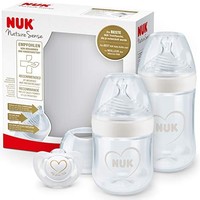 NUK Nature Sense 婴儿奶瓶入门套装 | 0-18 个月 | 2 x Anti-Colic 婴儿奶瓶和 Genius 安抚奶嘴 |不含 BPA