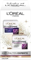 L'OREAL PARIS 巴黎欧莱雅 L&#39;Oréal Paris 巴黎欧莱雅 保湿护理套装 *日夜霜 减少皱纹,抗皱专家 55+,2 x 50 毫升