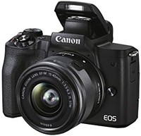 Canon 佳能 EOS M50 Mark II + EF-M 15-45mm f/3.5-6.3 IS STM(黑色) - (4K,多角度屏幕,HDMI 输出,麦克风连接）