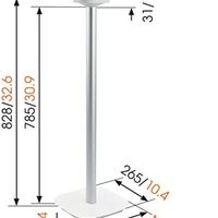 Vogel's 沃格尔 SOUND 4301 扬声器支架 适用于 Sonos One (SL) 内置延长电缆 高度 82 厘米